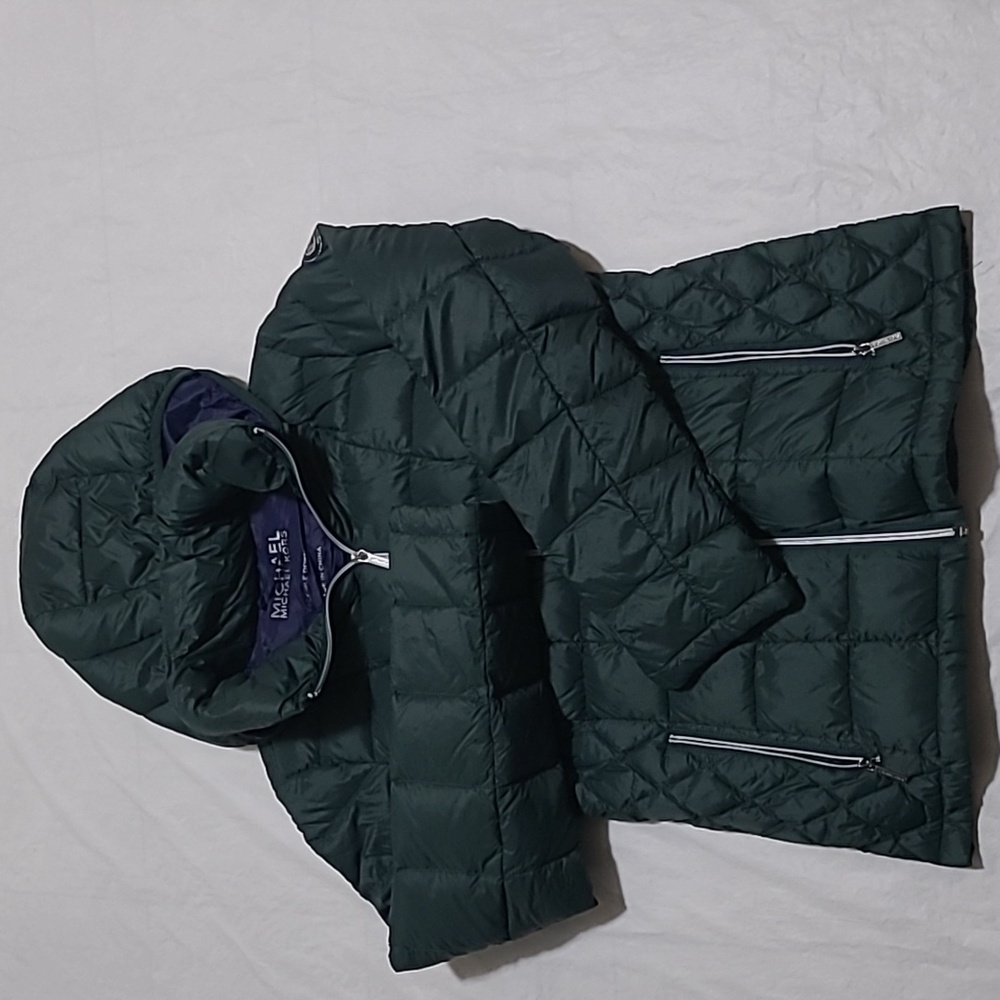 MICHAEL KORS PACKABLE DOWN FILLED JACKET EMERALD GREEN SIZE MEDIUM